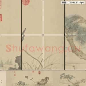 明代 朱瞻基 松云荷雀图卷
