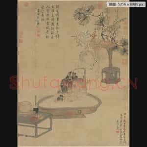 明末清初 张宏 岁朝轴