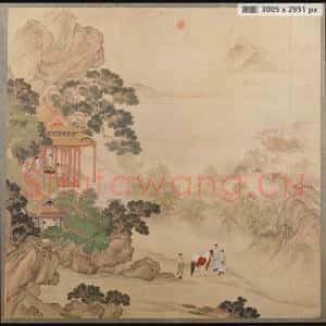清代 郎世宁 乾隆皇帝阅骏图屏