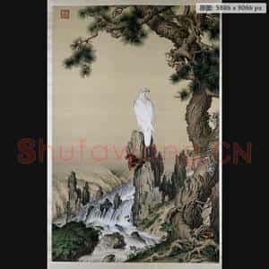 清代 郎世宁 嵩献英芝图轴