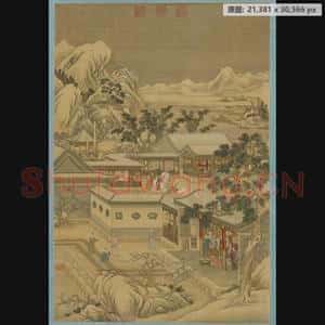 清代 郎世宁等 乾隆帝岁朝行乐图轴