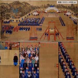 清代 郎世宁等 万树园赐宴图轴