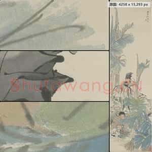 清代 任颐 蕉荫品砚图轴