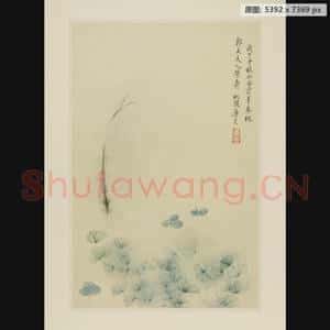 清代 唐炗 鱼藻图页