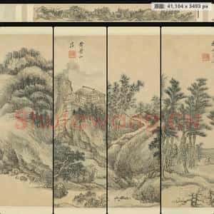 清代 王翚 溪山逸趣图卷