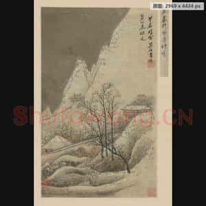 清代 吴历 春早晴雪图轴