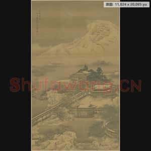 清代 袁江 梁园飞雪图轴