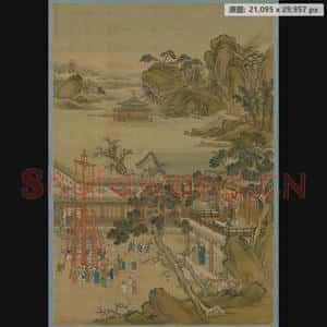 清代 佚名 乾隆帝元宵行乐图轴