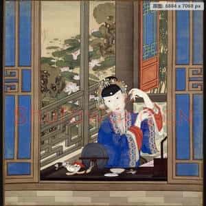 清代 佚名 乾隆帝妃古装像轴