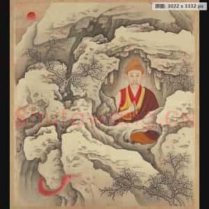 清代 佚名 胤禛行乐图册·喇嘛装页