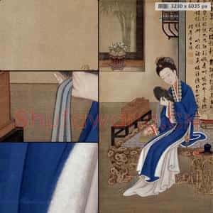 清代 佚名 胤禛妃行乐图轴