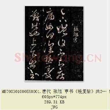 唐代 张旭 草书《晚复帖》共2页|JPG|622.02 KB