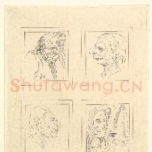 [波西米亚素描作品]仿文策斯劳斯·霍拉-四头像1.tif