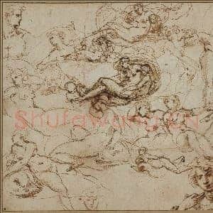 [意大利素描作品]阿戈斯蒂诺·卡拉奇-各种男女形象的人物习作.tif
