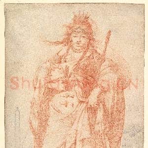 [德国素描作品]阿尔布雷希特·丢勒-艺术家绘制男子肖像.tif