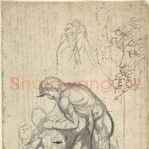 [佚名素描作品]雕塑素描画册页.tif