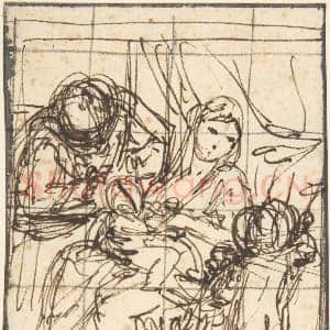 [德国素描作品]安东·拉斐尔·门斯-圣家族与施洗者圣约翰.tif
