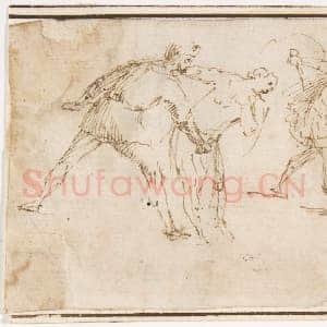 [意大利素描作品]传为弗朗切斯科·阿莱格里尼-士兵.tif