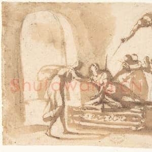 [意大利素描作品]传为弗朗切斯科·阿莱格里尼-狄多之死.tif