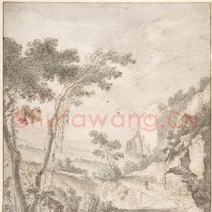 [荷兰素描作品]传为扬·博特-岩石风景.tif