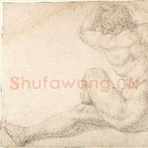 [意大利素描作品]布龙齐诺-坐姿裸体男子(《圣劳伦斯殉难》习作).tif