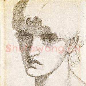 [英国素描作品]但丁·加布里埃尔·罗塞蒂(1828-1882)简·莫里斯.tif