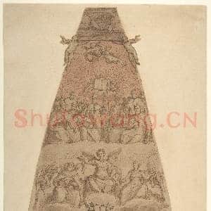 [意大利素描作品]费代里科·祖卡罗-最后审判场景 壁画装饰习作.tif