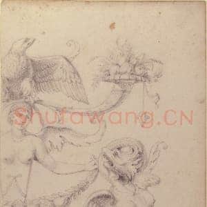 [意大利素描作品]菲利波·克雷托尼-仿16世纪装饰浮雕的怪诞纹6.tif