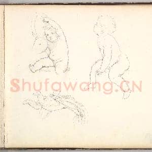 [英国素描作品]弗雷德里克·莱顿-三孩童.tif