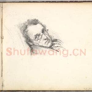 [英国素描作品]弗雷德里克·莱顿-威廉·梅克比斯·萨克雷.tif