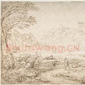 [意大利素描作品]乔瓦尼·巴蒂斯塔·布西里-纳尔尼附近河景.tif