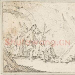 [意大利素描作品]乔瓦尼·巴蒂斯塔·提埃坡罗-书籍插图：祈愿者向皇帝求和.tif