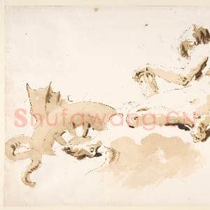 [意大利素描作品]乔瓦尼·巴蒂斯塔·提埃坡罗-坐姿时间老人.tif