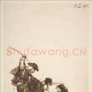 [西班牙素描作品]戈雅-干预街头斗殴的男子 选自西班牙画册.tif
