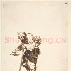 [西班牙素描作品]戈雅-左手持杖的乞丐.tif