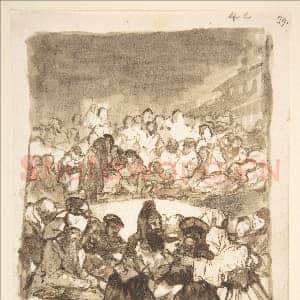 [西班牙素描作品]戈雅-围成圈的人群 画册.tif