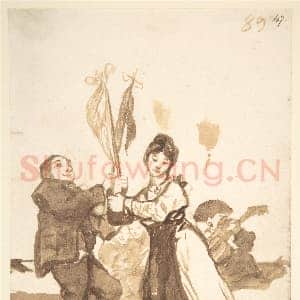 [西班牙素描作品]戈雅-乡村舞蹈 选自画册.tif