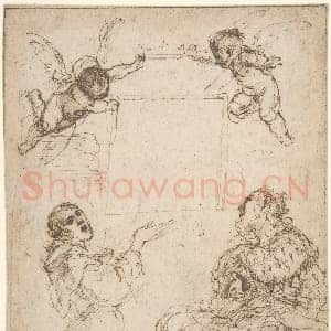 [意大利素描作品]圭尔奇诺-圣方济各与圣路易.tif
