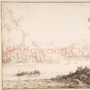 [荷兰素描作品]亨德里克·弗鲁姆-罗讷河畔维埃纳风光.tif