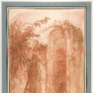[法国素描作品]于贝尔·罗贝尔-波西利波洞穴入口.tif