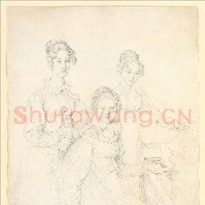 [法国素描作品]让-奥古斯特-多米尼克·安格尔-考尼茨姐妹.tif
