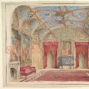 [英国素描作品]约翰·格雷戈里·克雷斯-客厅装饰设计.tif