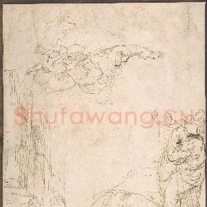 [西班牙素描作品]胡塞佩·德·里贝拉-主题不详：观看的人物.tif