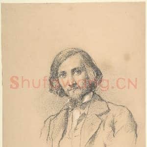 [德国素描作品]卡尔-鲁道夫-亨利希·莱曼-安东·海因里希·施普林格肖像.tif