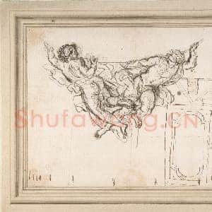 [意大利素描作品]马尔科·马尔科拉-盖乌斯·穆奇乌斯·斯凯沃拉将右手伸入火中.tif
