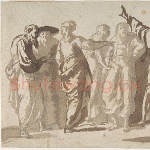 [尼德兰素描作品]大幅笔触人物素描大师-男子群像.tif