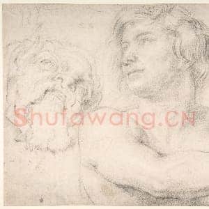 [德国素描作品]尼古劳斯·霍根贝格-十字架下的基督 众人哀悼.tif