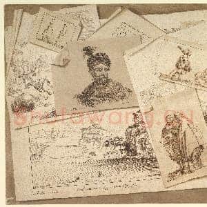[意大利素描作品]彼得罗·雅各布·帕尔米耶里-桌面错视画练习版画.tif
