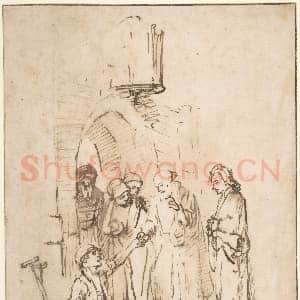 [荷兰素描作品]伦勃朗-圣彼得与圣约翰医治瘫子.tif