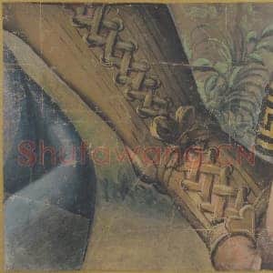 [意大利素描作品]拉斐尔画派-挂毯底稿残片：厚底靴中的脚.tif
